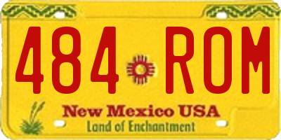 NM license plate 484ROM