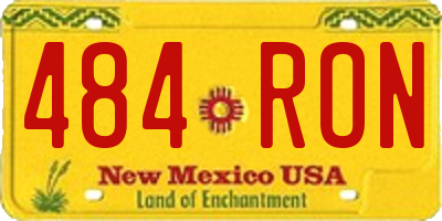 NM license plate 484RON