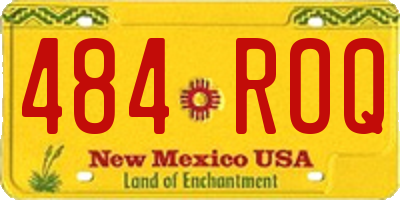 NM license plate 484ROQ