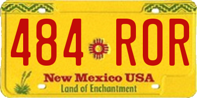 NM license plate 484ROR