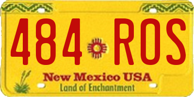 NM license plate 484ROS