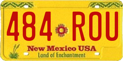 NM license plate 484ROU