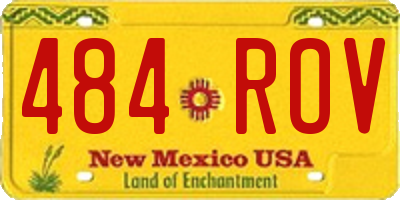 NM license plate 484ROV