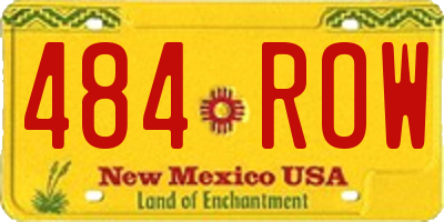 NM license plate 484ROW