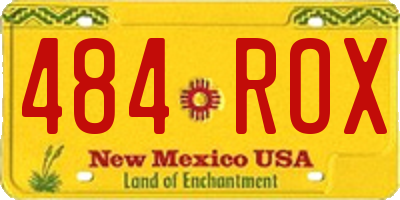 NM license plate 484ROX