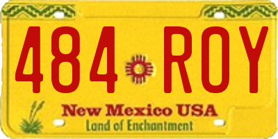 NM license plate 484ROY