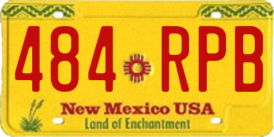 NM license plate 484RPB