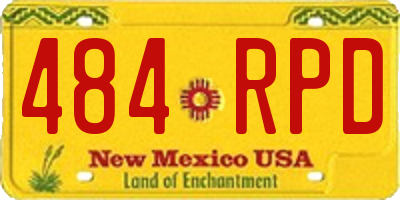NM license plate 484RPD