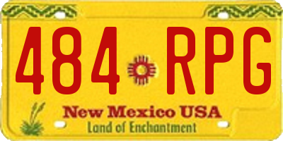 NM license plate 484RPG