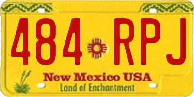 NM license plate 484RPJ