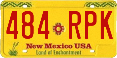 NM license plate 484RPK