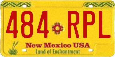 NM license plate 484RPL