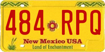 NM license plate 484RPQ