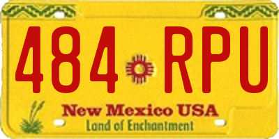 NM license plate 484RPU