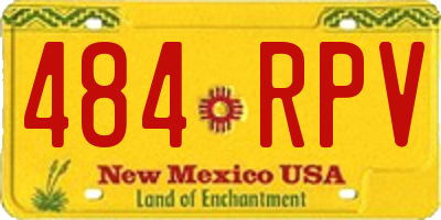 NM license plate 484RPV