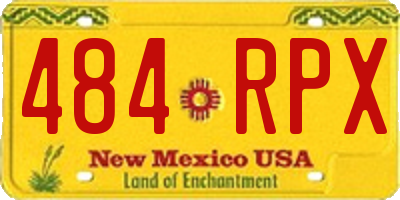 NM license plate 484RPX