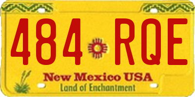 NM license plate 484RQE