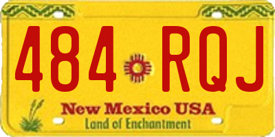 NM license plate 484RQJ