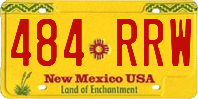 NM license plate 484RRW
