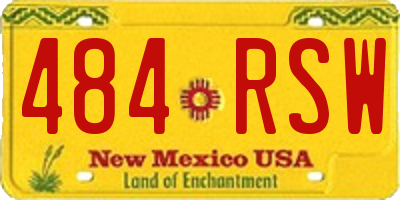 NM license plate 484RSW