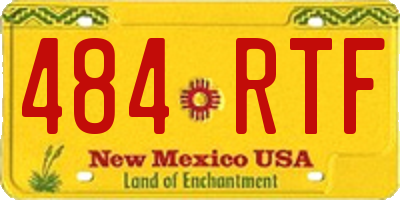 NM license plate 484RTF