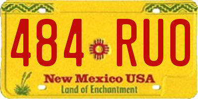 NM license plate 484RUO