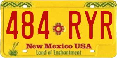 NM license plate 484RYR