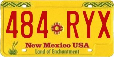 NM license plate 484RYX