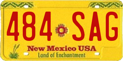 NM license plate 484SAG