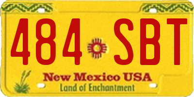 NM license plate 484SBT