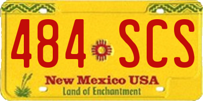 NM license plate 484SCS