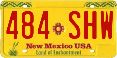 NM license plate 484SHW