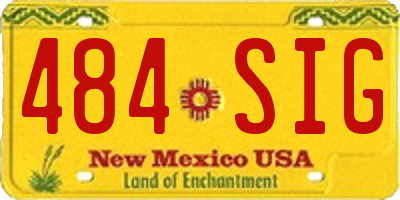 NM license plate 484SIG