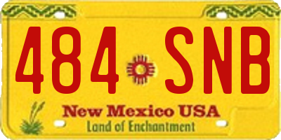 NM license plate 484SNB