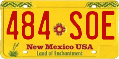 NM license plate 484SOE