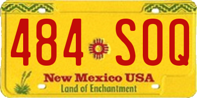 NM license plate 484SOQ