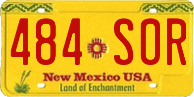 NM license plate 484SOR