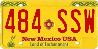 NM license plate 484SSW