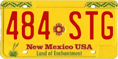 NM license plate 484STG