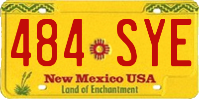NM license plate 484SYE