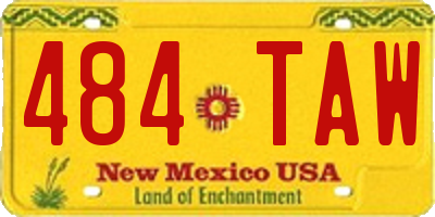 NM license plate 484TAW