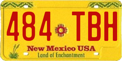 NM license plate 484TBH