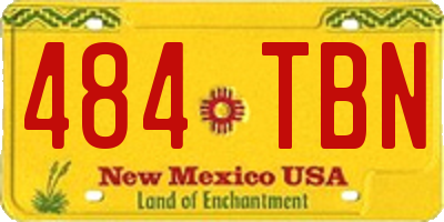 NM license plate 484TBN