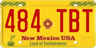 NM license plate 484TBT