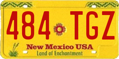 NM license plate 484TGZ