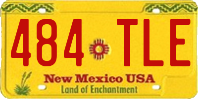 NM license plate 484TLE