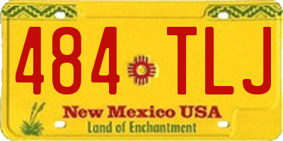NM license plate 484TLJ