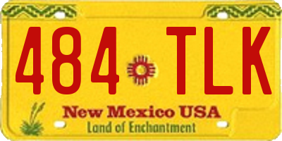 NM license plate 484TLK