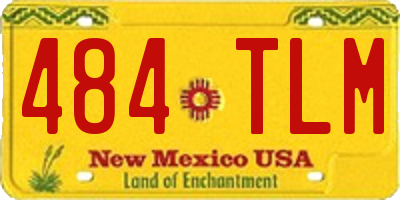 NM license plate 484TLM