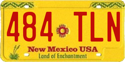 NM license plate 484TLN